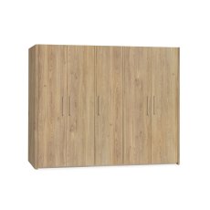 Medway Lamulux Wood-Effect 5 Door Wardrobe Medway Lamulux Wood-Effect 5 Door Wardrobe