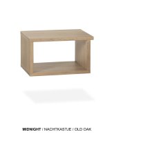 Medway Lamulux Wood-Effect Open Bedside Table Medway Lamulux Wood-Effect Open Bedside Table