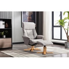 Marseille Swivel Recliner Chair & Stool