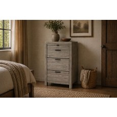 Tuscan Springs Reclaimed Wood 3 Drawer Bedside Table