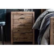Tuscan Springs Reclaimed Wood 3 Drawer Bedside Table