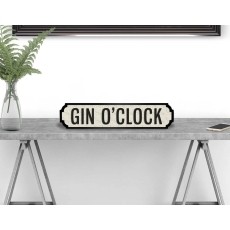 GIN O'CLOCK Vintage Road Sign / Street Sign
