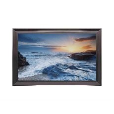 Rocky Beach Print With Metallic Frame