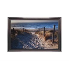 Path to Beach Print With Metallic Frame