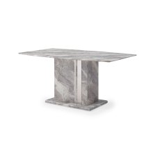 Amara Marble Dining Table Set & 4 Grey PU Dining Chairs Amara Marble Dining Table Set & 4 Grey PU Dining Chairs
