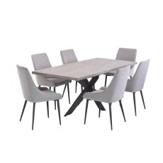 Raven Extending Dining Set (6 Chairs)
