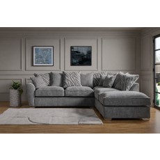 Fantasy L Shape Corner Chaise Sofa With Scatter Back