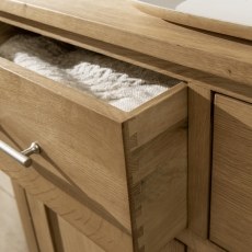 Chester Oak Small TV Unit 80cm Wide