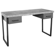 Forge Desk with Drawers Stone Effect Forge Desk with Drawers Stone Effect