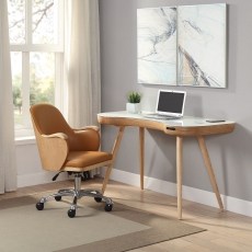 San Francisco Executive Chair - Oak/Tan