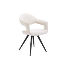 Jasmine Boucle Fabric Misty Grey Dining Chair (Pair)