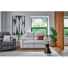 G Plan Harper Leather Lumbar Recliner Small Sofa