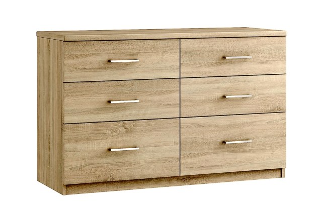 Malena 6 Drawer Twin Chest of Drawers Malena 6 Drawer Twin Chest of Drawers