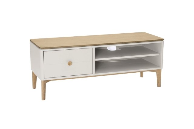 Vida Living Marlow TV Stand in Cashmere Oak and Taupe Vida Living Marlow TV Stand in Cashmere Oak and Taupe