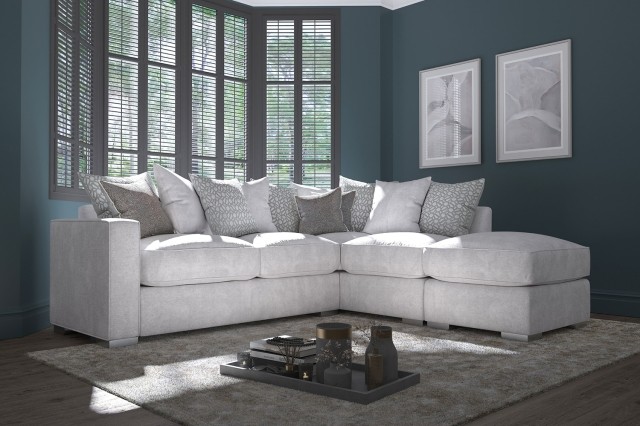 Cairo Fabric Pillow Back Chaise Corner Sofa Cairo Fabric Pillow Back Chaise Corner Sofa