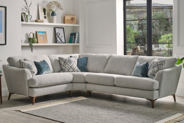 Hampton Boucle Upholstered 4 Seater Corner Sofa Hampton Boucle Upholstered 4 Seater Corner Sofa