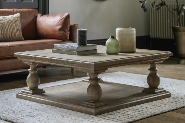 Gallery Direct Vancouver Rustic Pine Square Coffee Table Gallery Direct Vancouver Rustic Pine Square Coffee Table