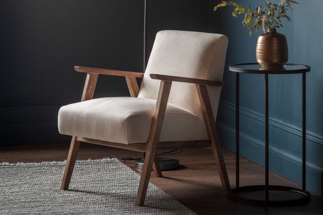 Gallery Direct Neyland Natural Linen Fabric Armchair Gallery Direct Neyland Natural Linen Fabric Armchair
