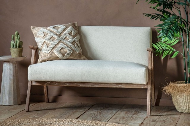 Gallery Direct Neyland Natural Linen Fabric 2 Seater Sofa Gallery Direct Neyland Natural Linen Fabric 2 Seater Sofa