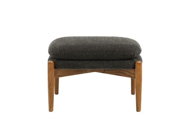 Gallery Direct Datsun Charcoal Boucle Fabric Footstool Gallery Direct Datsun Charcoal Boucle Fabric Footstool