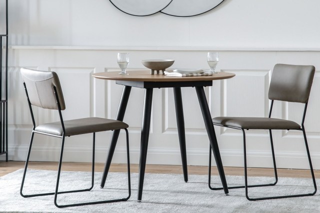 Gallery Direct Astley 90cm Round Oak Dining Table Gallery Direct Astley 90cm Round Oak Dining Table