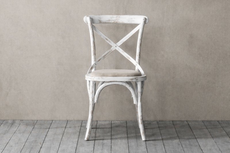 Gallery Direct Set of 2 Cafe White Oak Dining Chairs with Linen Seat Gallery Direct Set of 2 Cafe White Oak Dining Chairs with Linen Seat
