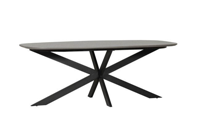 Sadie Industrial 160cm Dining Table in Smoke Finish Sadie Industrial 160cm Dining Table in Smoke Finish