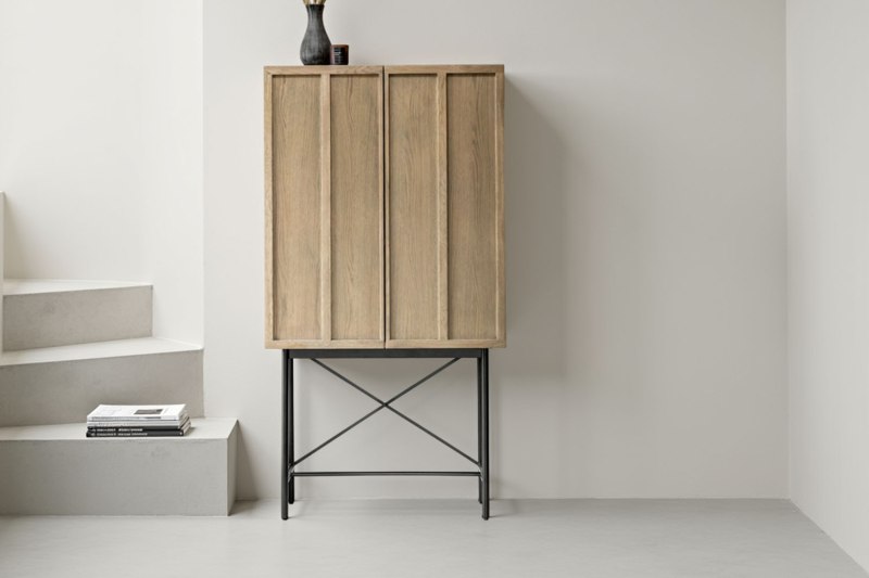 Gallery Direct Panelled Smoked Oak Cocktail Cabinet Gallery Direct Panelled Smoked Oak Cocktail Cabinet