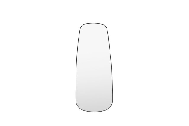 Gallery Direct Holworth Shaped Leaner Black 700x1700mm Gallery Direct Holworth Shaped Leaner Black 700x1700mm