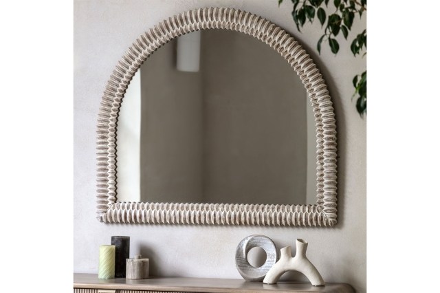 Gallery Direct Pimlico Arch Overmantle White Wash 1200x1000mm Gallery Direct Pimlico Arch Overmantle White Wash 1200x1000mm