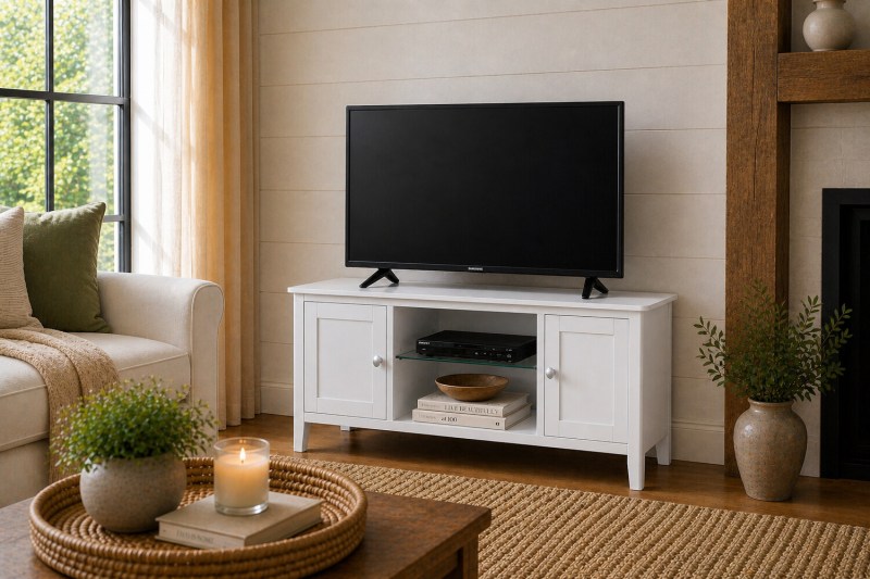 Hampstead Painted White Large Tv Unit Hampstead Painted White Large Tv Unit
