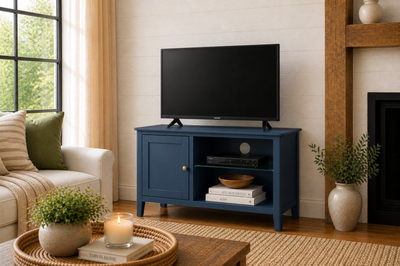 Harrogate Painted Blue Small Tv Unit Harrogate Painted Blue Small Tv Unit