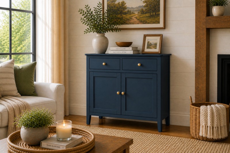 Harrogate Painted Blue Small Sideboard Harrogate Painted Blue Small Sideboard
