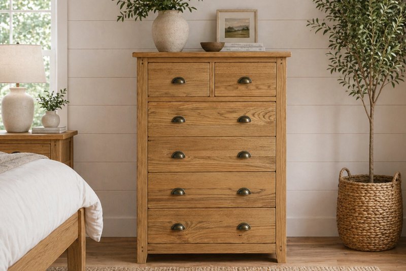 Burford Country Oak 6 Drawer Chest of Drawers Burford Country Oak 6 Drawer Chest of Drawers