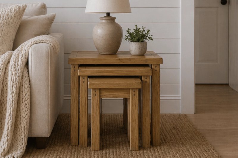Burford Country Oak Nest of Tables Burford Country Oak Nest of Tables
