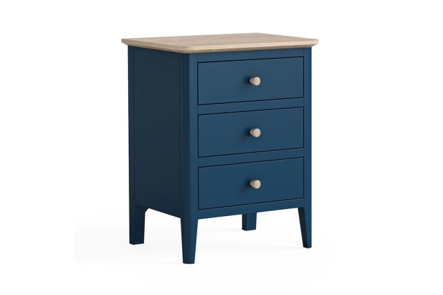 Marlow Oak Painted Navy Blue Bedside Table Marlow Oak Painted Navy Blue Bedside Table