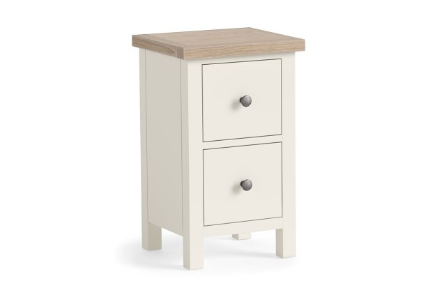 Modern Country Painted Oak Coconut White Narrow Bedside Table Modern Country Painted Oak Coconut White Narrow Bedside Table