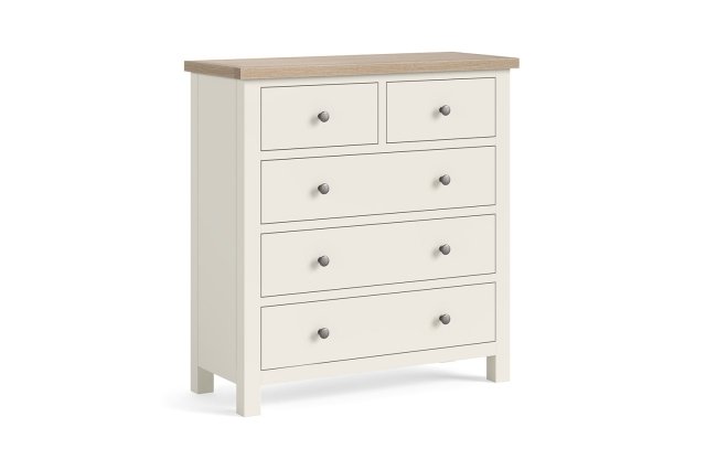 Modern Country Painted Oak Coconut White 2 Over 3 Chest of Drawers Modern Country Painted Oak Coconut White 2 Over 3 Chest of Drawers