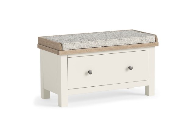 Modern Country Painted Oak Coconut White Hallway Bench Modern Country Painted Oak Coconut White Hallway Bench
