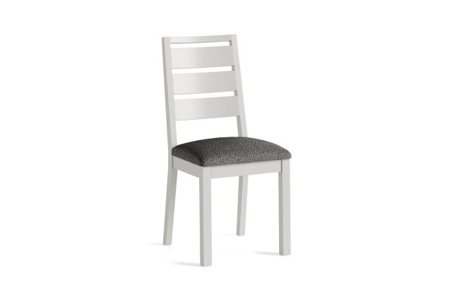 Modern Country Painted Oak Stone Grey Dining Chair with Boucle Grey Seat (Pair) Modern Country Painted Oak Stone Grey Dining Chair with Boucle Grey Seat (Pair)