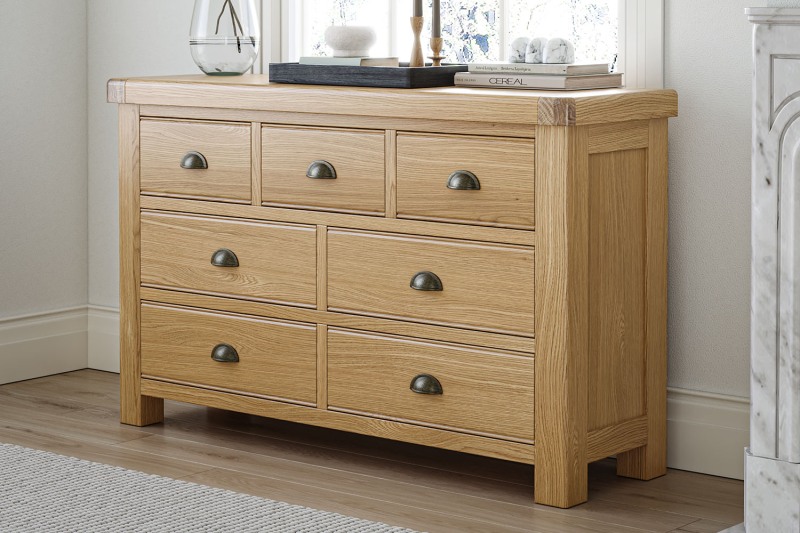 Normandy Chunky Country Oak 3 Over 4 Chest of Drawers Normandy Chunky Country Oak 3 Over 4 Chest of Drawers