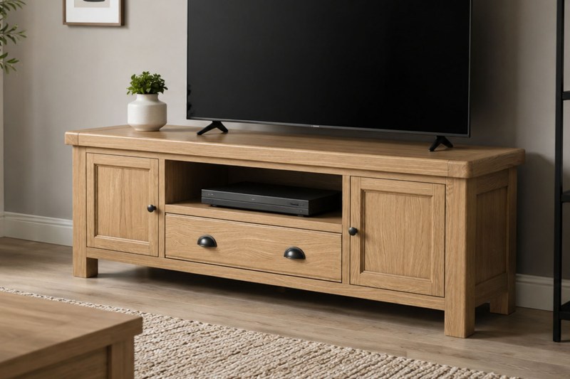 Normandy Chunky Country Oak 190cm TV Unit Normandy Chunky Country Oak 190cm TV Unit