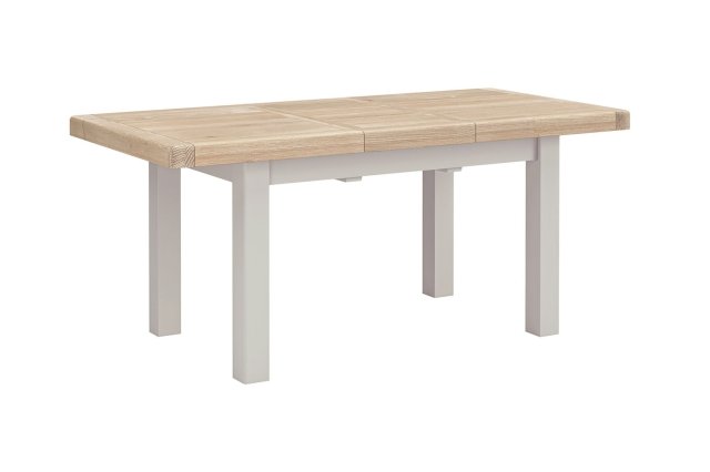 Salcombe Painted Oak Stone Grey Small Extending Dining Table Salcombe Painted Oak Stone Grey Small Extending Dining Table