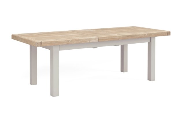 Salcombe Painted Oak Stone Grey Large Extending Dining Table Salcombe Painted Oak Stone Grey Large Extending Dining Table