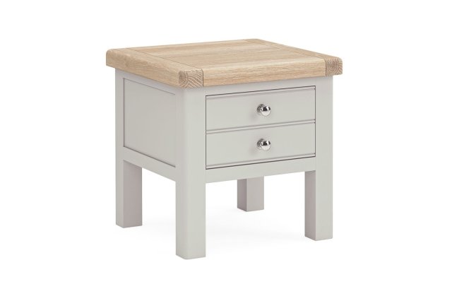 Salcombe Painted Oak Stone Grey Lamp Table Salcombe Painted Oak Stone Grey Lamp Table