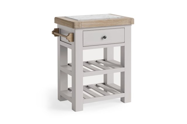 Salcombe Painted Oak Stone Grey Small Kitchen Island Salcombe Painted Oak Stone Grey Small Kitchen Island
