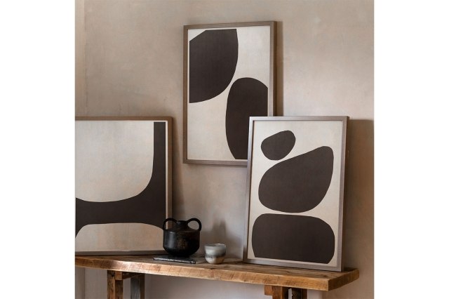 Gallery Direct Pebble Collection Framed Canvas Set of 3 Gallery Direct Pebble Collection Framed Canvas Set of 3