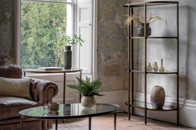 Gallery Direct Hudson Bronze Bookcase Display Unit Gallery Direct Hudson Bronze Bookcase Display Unit
