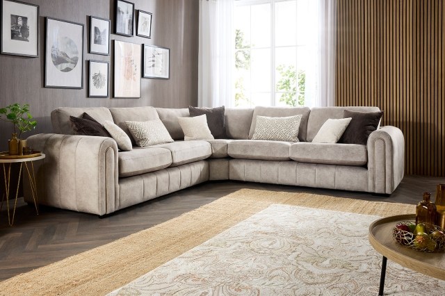 Glamour Plush Large 8 Seater Corner Sofa Glamour Plush Large 8 Seater Corner Sofa