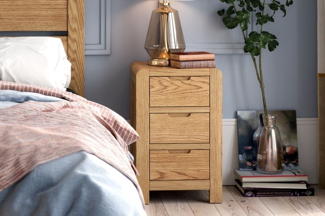 Bergen Oak Bedside Table Bergen Oak Bedside Table
